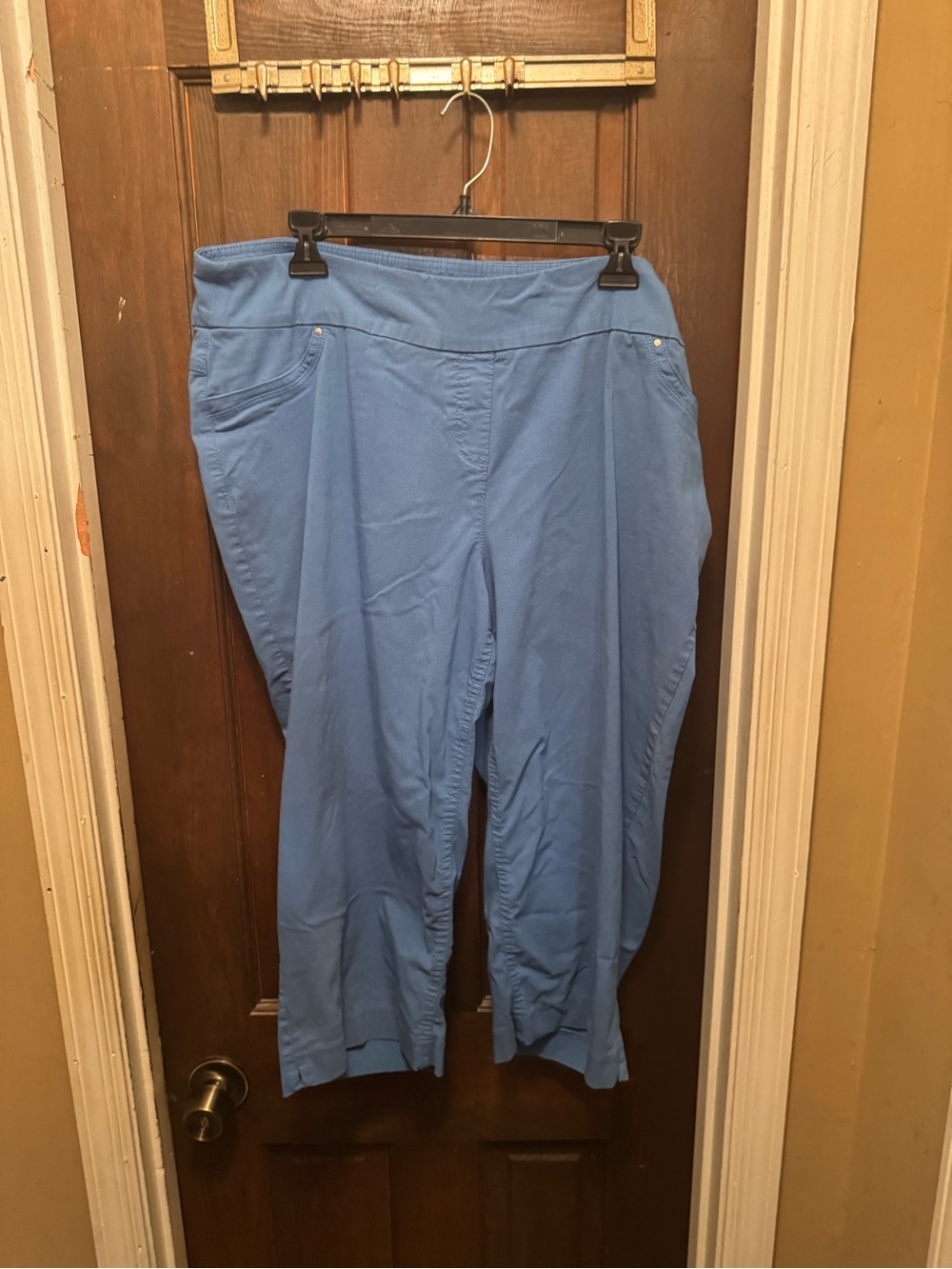 Women’s Size 22W Light Blue Stretch Pull-On Pants or Capris